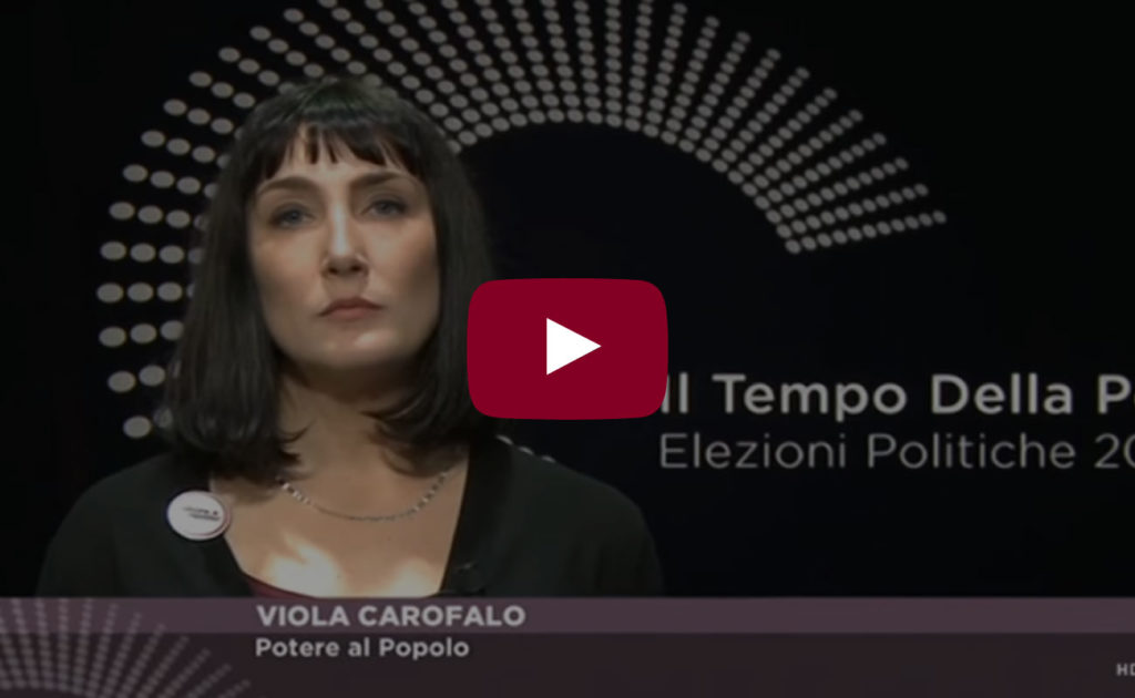 Lo spot di Potere al Popolo su La7 - Viola Carofalo