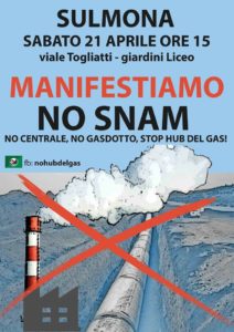 Domani a Sulmona con il popolo #NoSnam