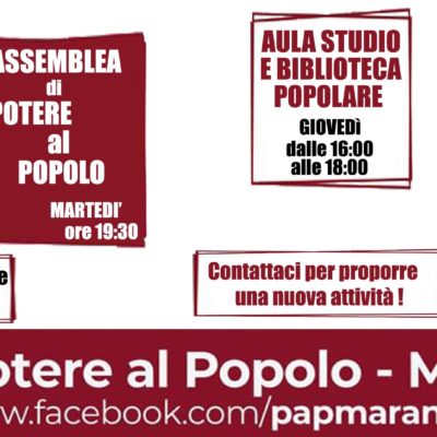 marano calendario settimanale potere al popolo