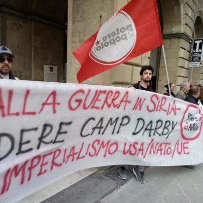 potere al popolo no bombe pisa