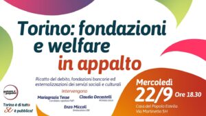 torino debito fondazioni esternalizzazioni