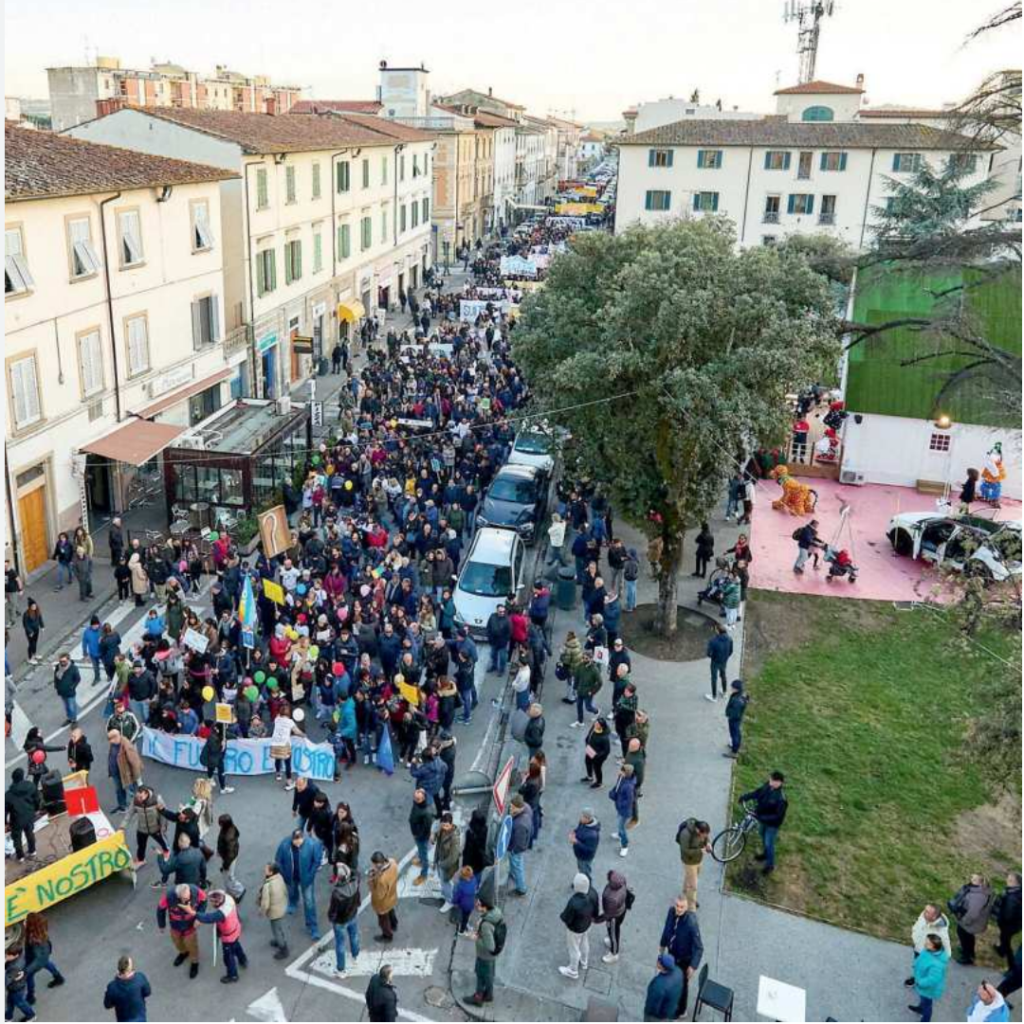 manifestazione contro il gassificatore a empoli