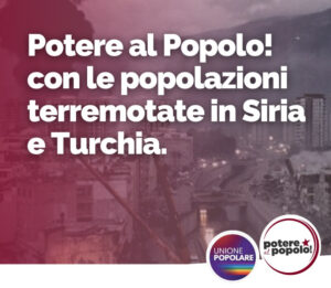 solidarietà terremoto turchia