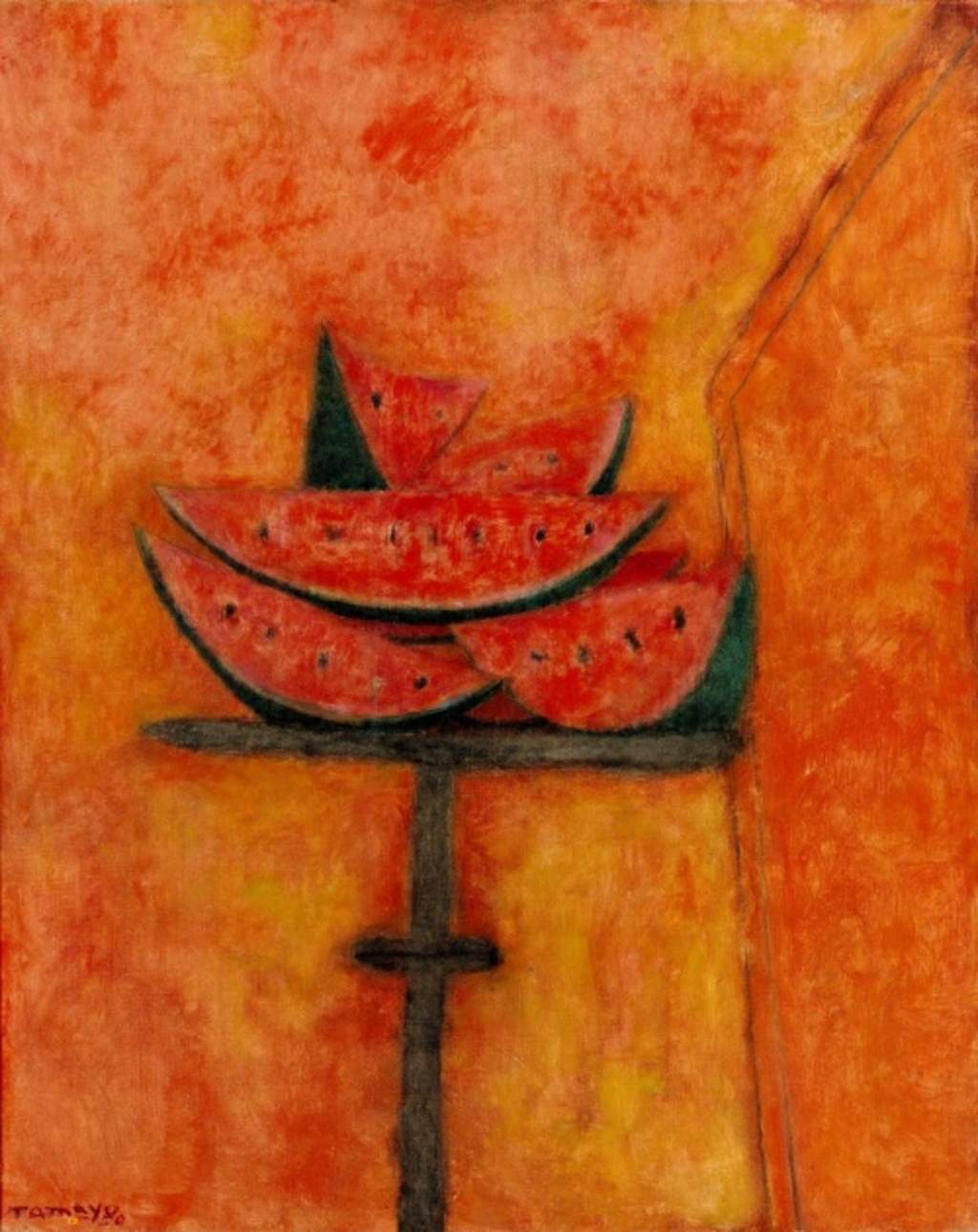 Rufino Tamayo (México), Tajadas de sandía (Watermelon Slices), 1950.