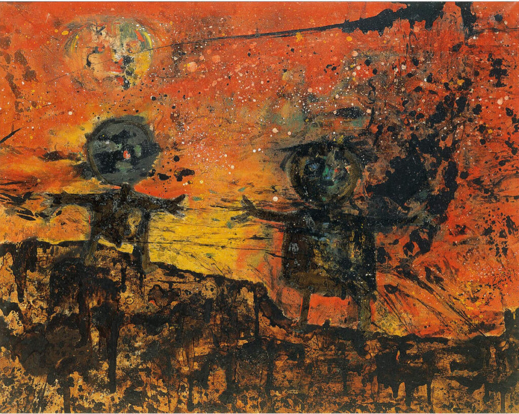 Enrico Baj (Italy), Two Children in the Nuclear Night, 1956.