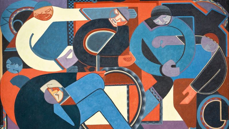 Uzo Egonu (Nigeria), Stateless People, an Assembly, 1982.