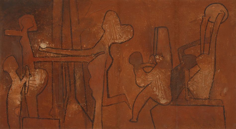 Roberto Matta (Chile), Cuba es la capital (‘Cuba Is the Capital’), 1963. Soil and plaster on Masonite (mural), 188 x 340 cm. Located at the entrance to Casa de las Américas.