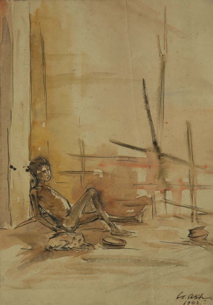 Gobardhan Ash (India), Bengal Famine, 1943.