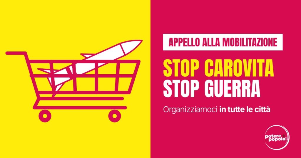 Stop carovita, stop guerra!